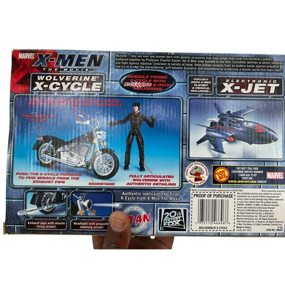 Toy Biz Marvel X-Men Movie Wolverine X-Cycle Motorcycle Figure 2000 MISB Rare